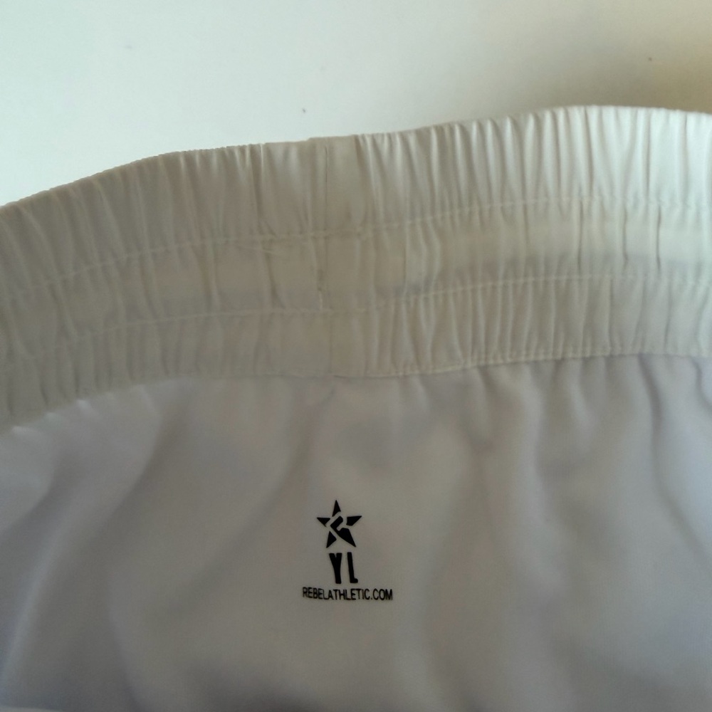 Rebel Athletic girl’s cheer shorts & bow size YL EUC - Picture 2 of 3
